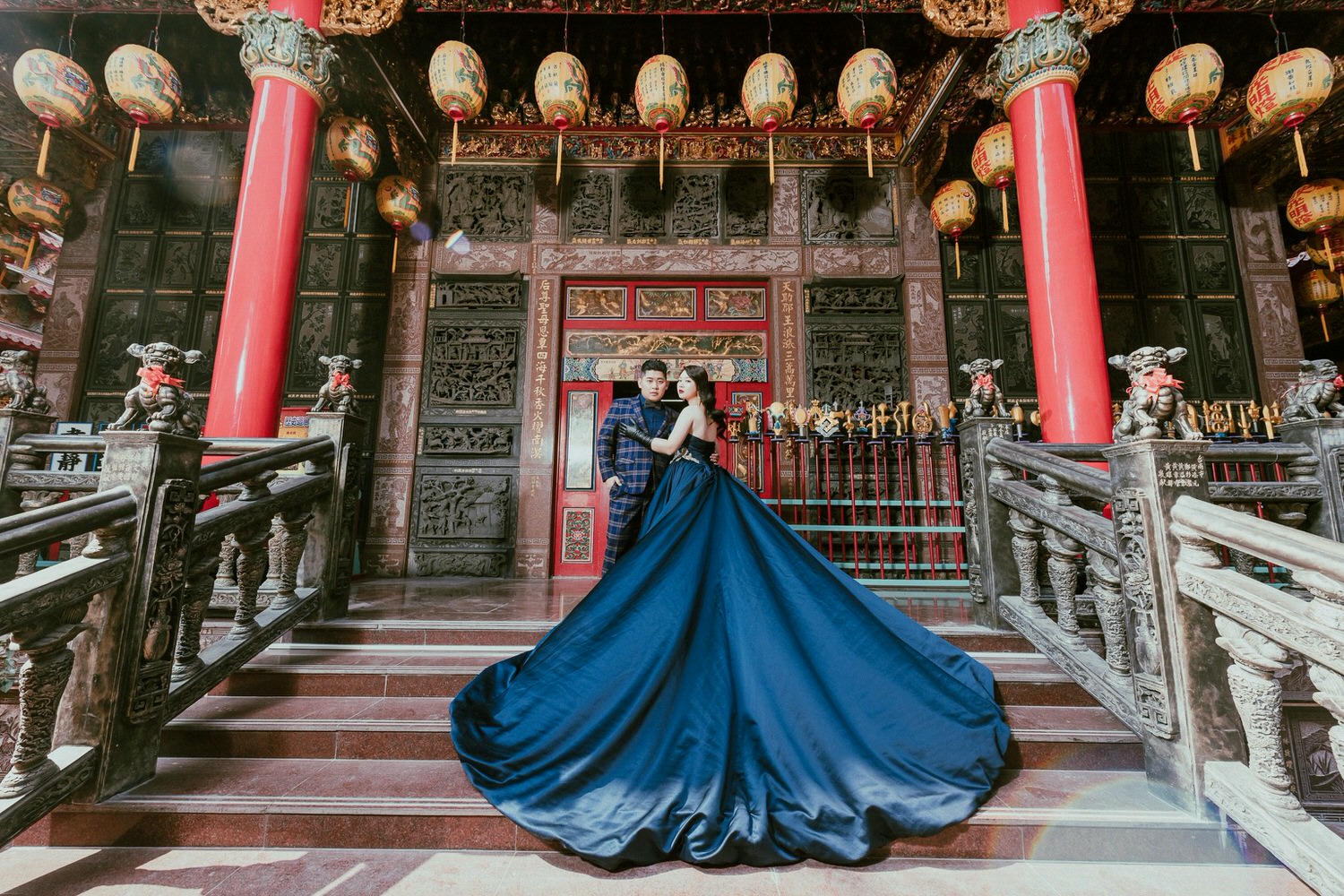 台南自助婚紗｜鹿耳門天后宮的時尚廟宇婚紗｜f